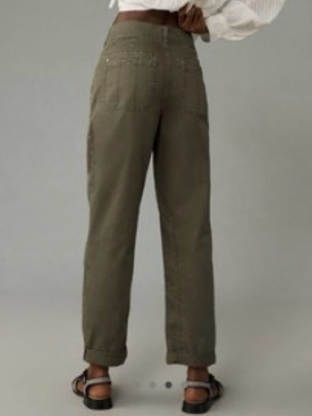 Pilcro Wanderer Olive Boyfriend Utility Jeans from Anthropologie - Picture 2 of 9